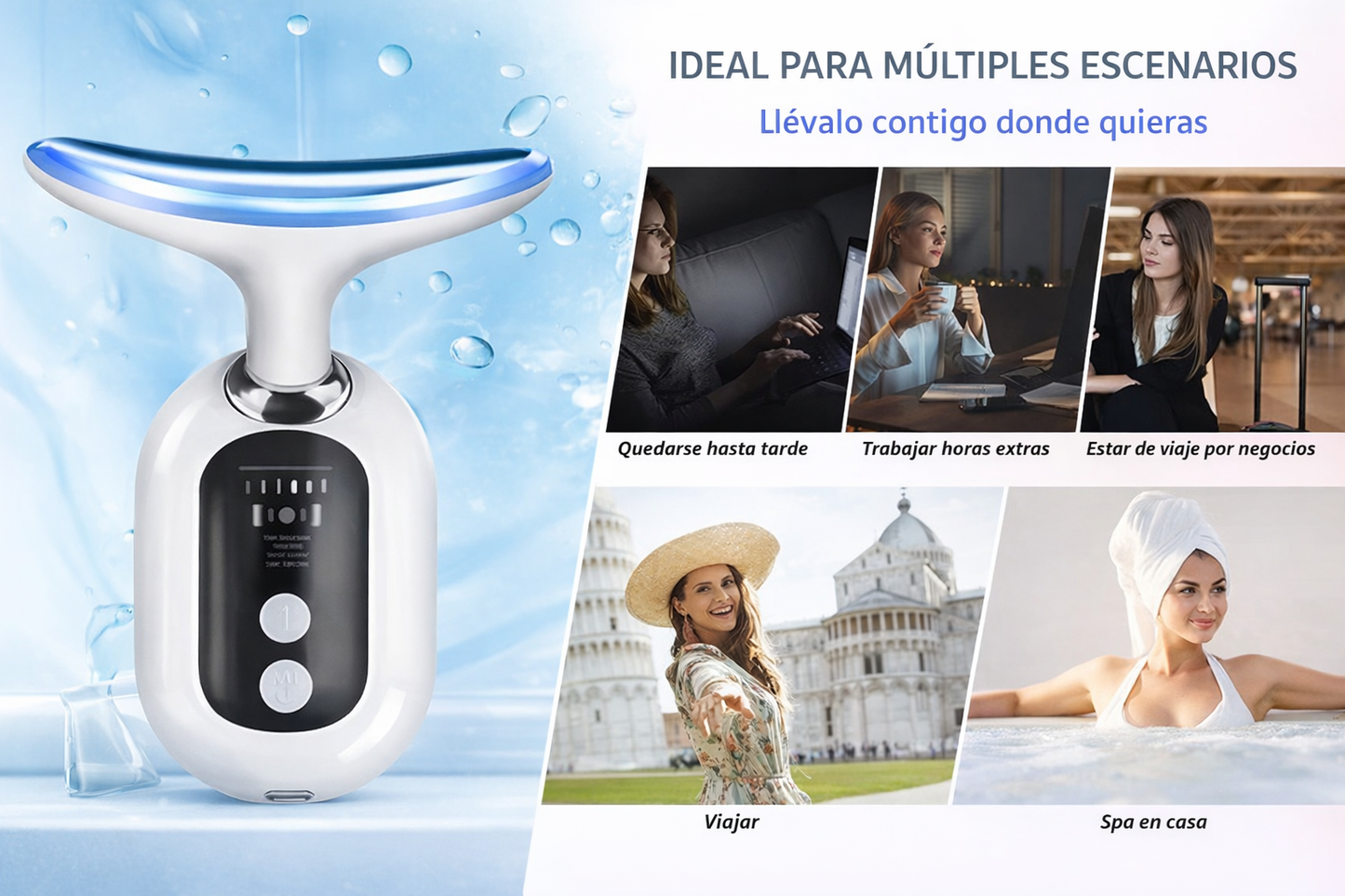 Masajeador Facial Wavi chic Rejuvenecedor "El Secreto de Belleza de las Celebridades - ¡Para Ti!"