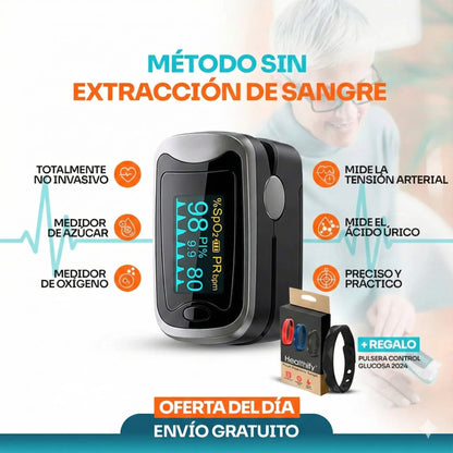 [GlucoCare™ 3 en 1] Glucosa, Presión y Oxígeno Sin Agujas + Regalo Exclusivo