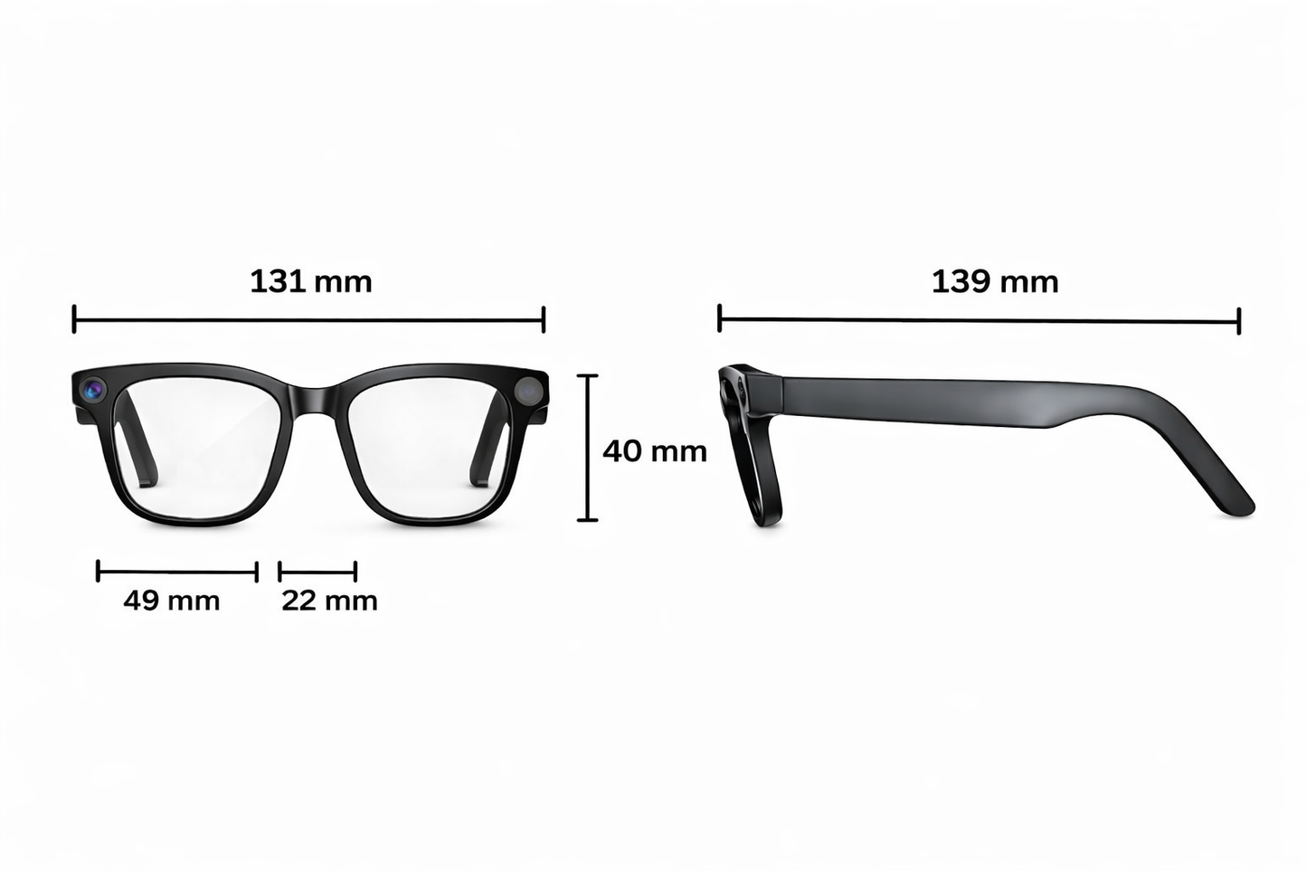 Gafas Inteligentes con Cámara HD y Asistente IA – SmartView Pro